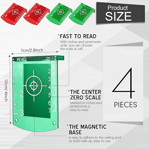 4 Pack Magnetic Laser Target Plates