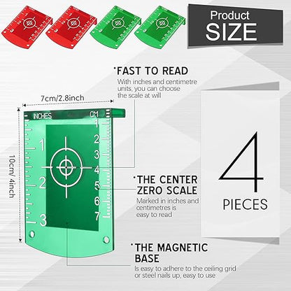 4 Pack Magnetic Laser Target Plates
