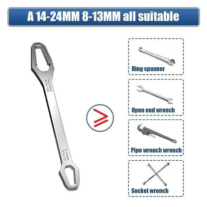 🔧Double-Ended Torx Wrench, Universal Automotive Torx Wrench 8-24mm Self-Tightening🔧