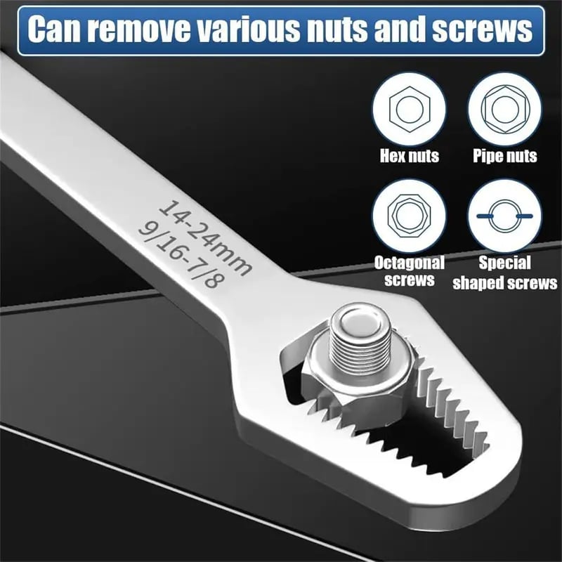 🔧Double-Ended Torx Wrench, Universal Automotive Torx Wrench 8-24mm Self-Tightening🔧