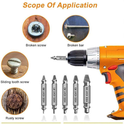 🛠️ Stripped Broken Screw Remover, 🔩6 Counts Set Easy Out Bolt Extractor